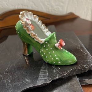 Vintage Ceramic Miniature Shoe Figurine